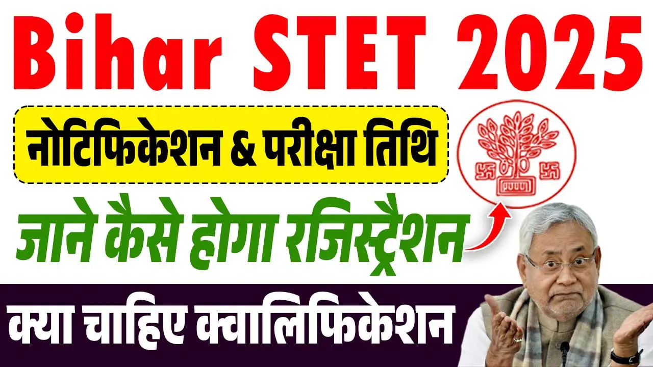 Bihar STET Notification 2025 Hindi